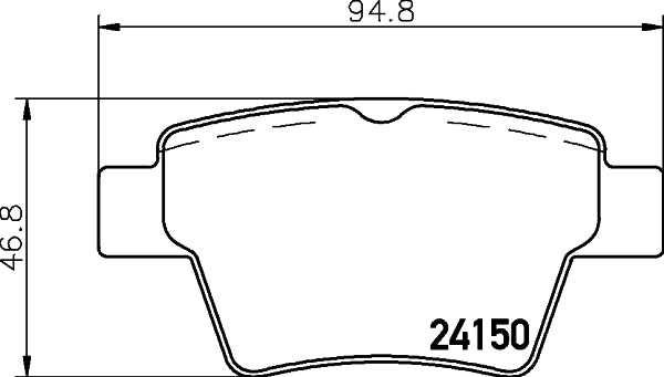 NF PARTS stabdžių trinkelių rinkinys, diskinis stabdys NF0011821